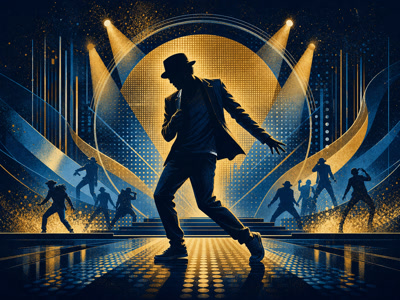 Colourful retro concert-poster illustration representing Justin Timberlake music