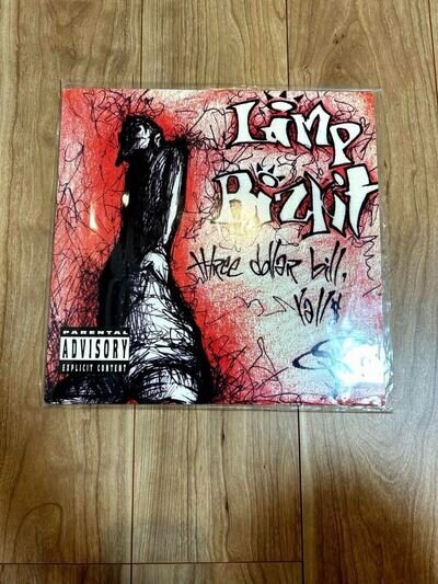 [SIGNED US ORG VINYL] LIMP BIZKIT - Three Dollar Bill Autographed / Linkin Park