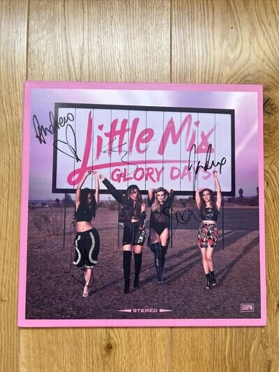 Little Mix Glory Days Pink Neon Vinyl LP Signed. Jesy, Perrie, Jade, Leigh-Anne