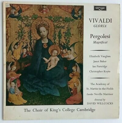 Vivaldi GLORIA Pergolesi MAGNIFICAT David Willcocks Argo - Vinyl LP-NM ZRG 505