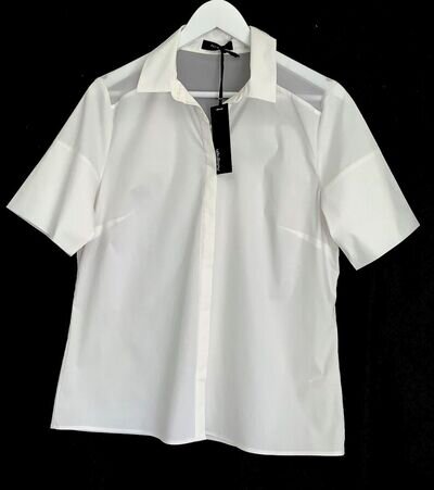 NWT Ladies AUTOGRAPH M&S White Short Sleeved Shirt, Size 12