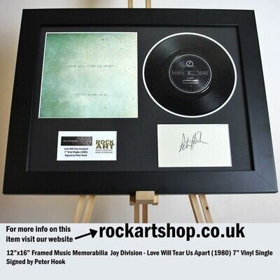 Joy Division SIGNED PETER HOOK Love Will Tear Us Apart 7" Vinyl Single AUTOGRAPH