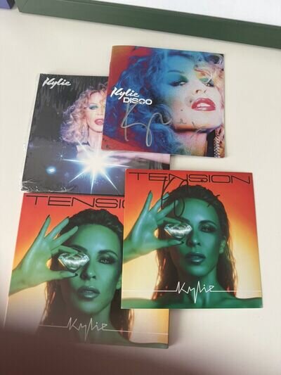 Kylie Minogue Disco & Tension Cd With Signed Autographed Cover / Insert