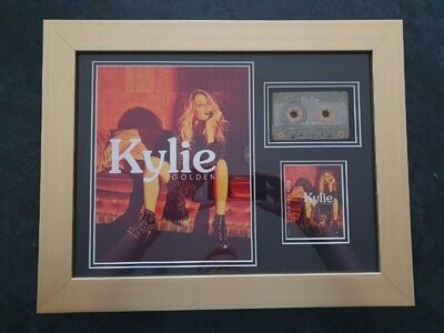 KYLIE MINOGUE - Professional Framed Signed Display - MUSIC - GOLDEN CASSETTE