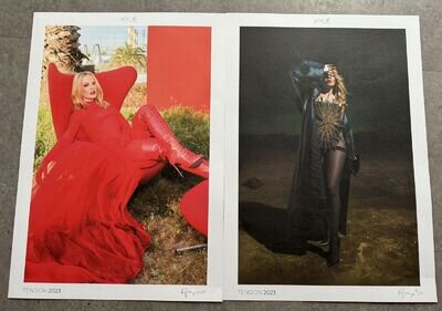 Kylie Minogue 2 X Pop Up Shop Tension Signed Autographed Lithograph