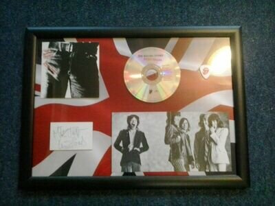 ROLLING STONES Framed Sticky Fingers CD With Facsimile Autograph GREAT GIFT IDEA