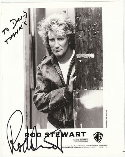 ROD STEWART Autographed Signed 8x10 Promo Photo With Backstage Pass SMALL FACES
