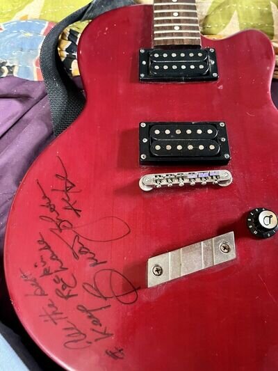 Brian Johnson (AC/DC) Autographed Dearmond Guitar Vintage