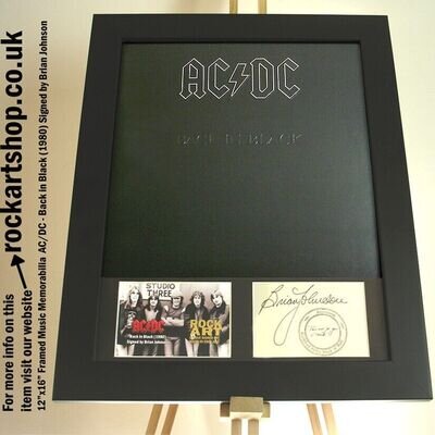 AC/DC Signed BRIAN JOHNSON Back in Black Autographed WORLD SHIP