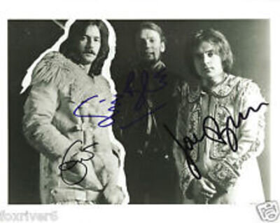 CREAM / ERIC CLAPTON Signed Photograph - B&W - Rock Band - preprint