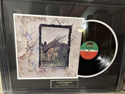 LED ZEPPELIN IV AUTOGRAPH Framed Vinyl • Plant/Page/Jones SIGNED AUTHENTIC 💯🎸
