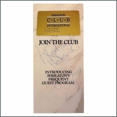 David Bowie 1987 Autographed Sheraton’s Hotel Flyer (Sweden)