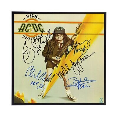 Choose any 3. AC/DC Autographed Album Cover Replica/Frames included/Make offer.