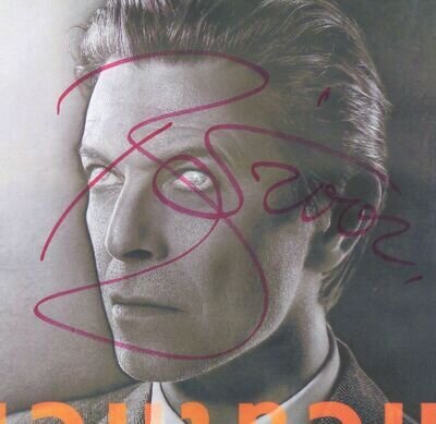David Bowie AUTOGRAPHED hand-signed HEATHEN ad flyer - year 2002 - GENUINE