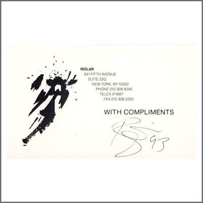 David Bowie 1993 Autographed Isolar Compliments Card (USA)