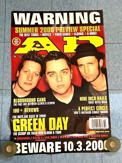 Green Day Alternative Press Orig Cover Promo Poster NM- 24"x36" Jun'00 Pop Punk