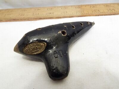 EWA Austria Clay Mini Ocarina Flute Instrument Pottery Sweet Potato Redware C1
