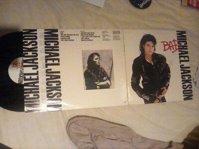 michael jackson bad signed autograph 👻 vg+/g+ gold marker