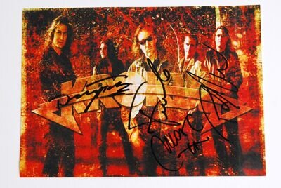 KROKUS AUTOGRAPHED PROMO PHOTO MARC STORACE FERNANDO VON ARB 2003 ROCK BLOCK