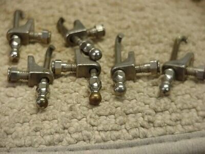 Vintage Banjo Hooks Shoes Nuts all brass Parts/repair Set Of 6 Antique banjo