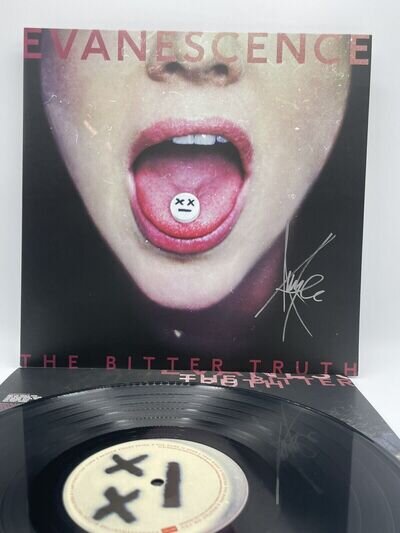 New Evanescence The Bitter Truth SIGNED Amy Lee Vinyl LP Fallen Origin Open Door