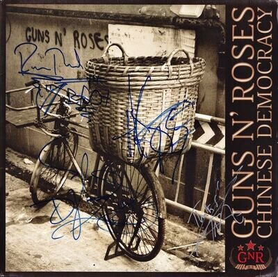 GUNS N' ROSES Vinyl LP AXL ROSE Bumblefoot Richard Fortus Ashba Autograph SIGNED