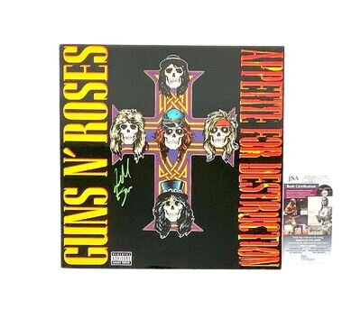 Guns N' Roses Signed Vinyl Album Steven Adler Appetite For Destruction JSA COA