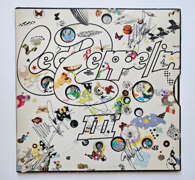 Led Zeppelin III Signed Autographed All Members with COA Plant Page Bonham Jones