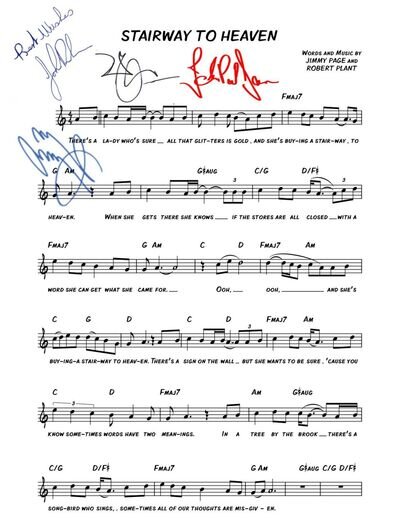 LED ZEPPELIN Autographed Album Cover Reprint. Frame Included. Make an offer!