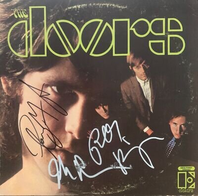 THE DOORS SIGNED Ray Manzarek, Robby Krieger, John Densmore Autograph The Doors
