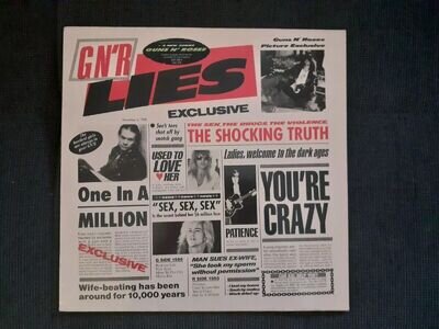 Guns N' Roses - SIGNED Vinyl 1988 "G'n'R Lies" Rose Tattoo