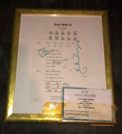 Oasis - Roll With It - Signed Framed Photo - MJW Autographs - Noel Gallagher