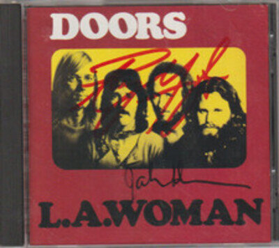 DOORS L.A. Woman Autographed Signed CD Cover By RAY MANZAREK AND JOHN DENSMORE