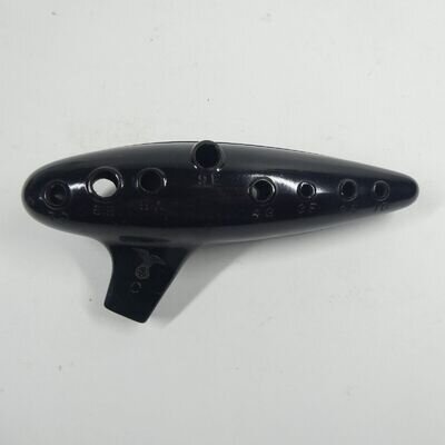 Ocarina Made in USA Vintage Black Plastic Flute Instrument