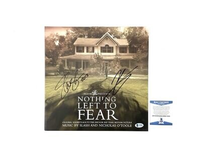 Slash Signed Nothing Left To Fear Movie Soundtrack Record Guns N’ Roses BAS COA