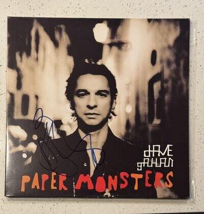 DEPECHE MODE SIGNED DAVE GAHAN PAPER MONSTERS 12” VINYL