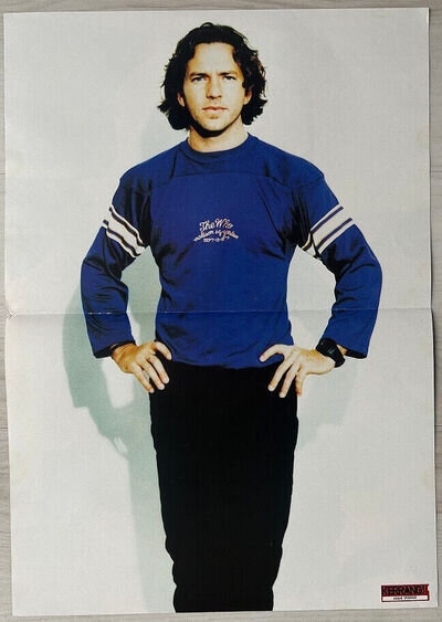 EDDIE VEDDER - 1995 UK Magazine centrefold poster PEARL JAM