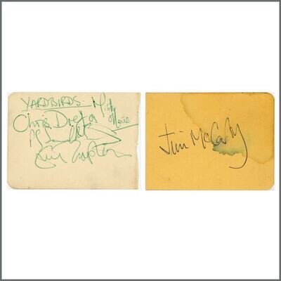 Eric Clapton Yardbirds Autographs Rare Line Up (UK)