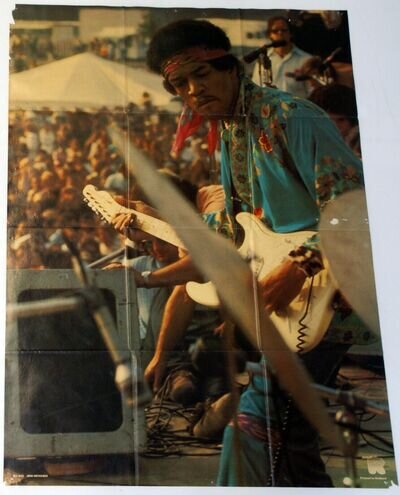 Jimi Hendrix Poster Original Vintage Rock On Printed In Holland Circa 1970s