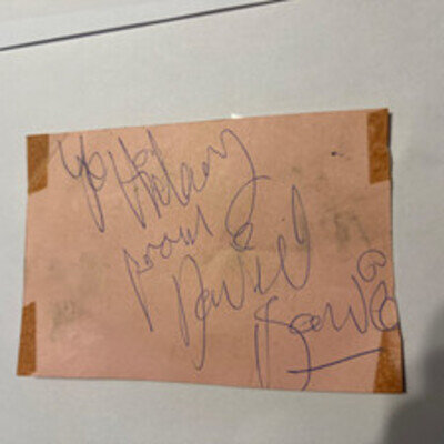 David Bowie Autograph From The Late 60s