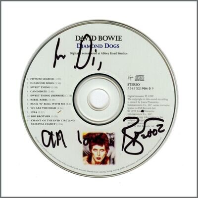 David Bowie 2002 Signed Diamond Dogs CD (UK)