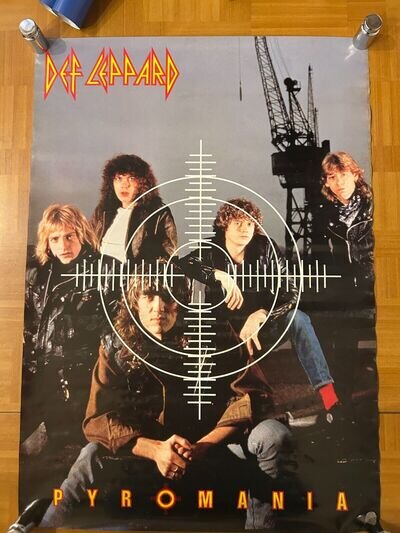 Def Leppard / Pyromania 1983 Japan Original Promo Poster B2 20x28in(515x728mm)