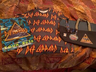 Def Leppard Tour 2018 Meet & Greet Tote Bag / VIP laminate Pass/ Poster/shirt