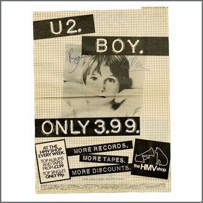 U2 Signed 1980 Record Mirror Page (UK)