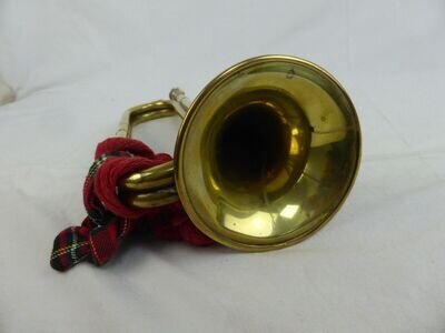 Antique 1910s Golden Bugle WW1 Collectable Brass Instrument