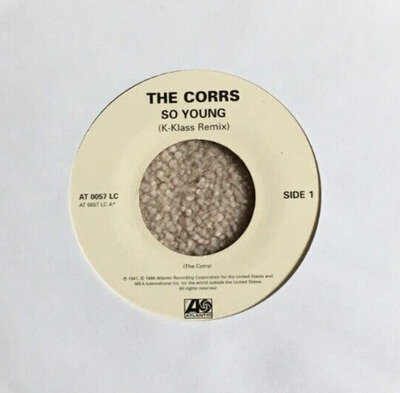 THE CORRS - SO YOUNG/FORGIVEN NOT FORGOTTEN vinyl single record (1998) - VGC