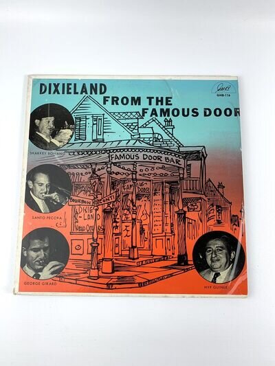 Santo Pecora Autograph Dixieland From The Famous Door G.H.B. RECORDS Signed