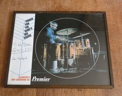Sam Woodyard - Signed Advertising Poster for Premier Drums - Duke Ellington Jazz