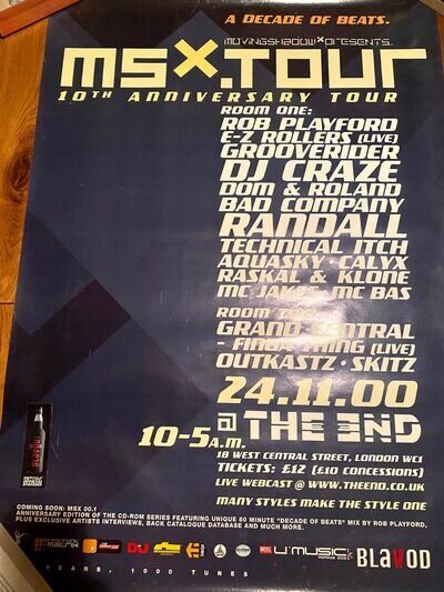 Moving Shadow Label 10th Anniversary Tour 2000 Poster