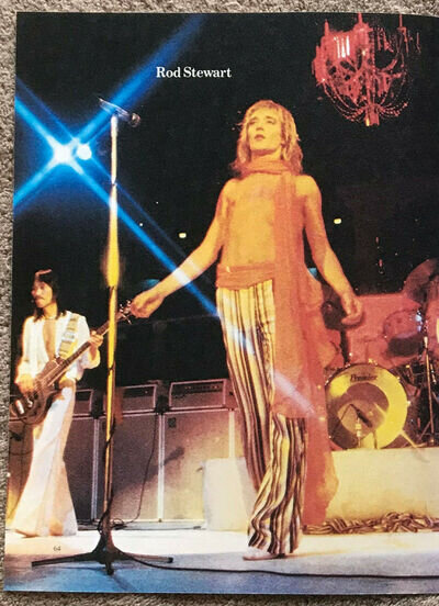 ROD STEWART - 1977 full page UK magazine annual poster